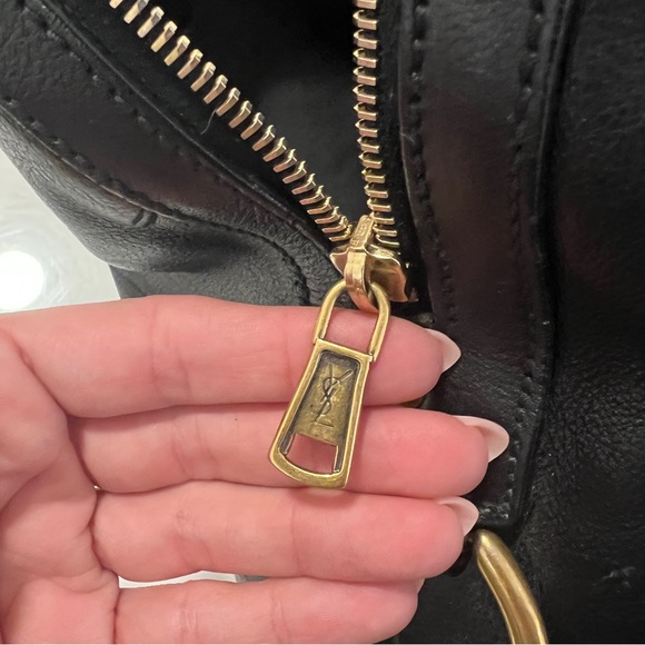 Yves Saint Laurent Rive Gauche Black Leather Muse Handbag Made in Italy - Picture 12 of 13